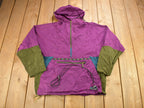 Vintage 1980s LL Bean Quarter Zip Anorak Ladies Windbreaker Jacket