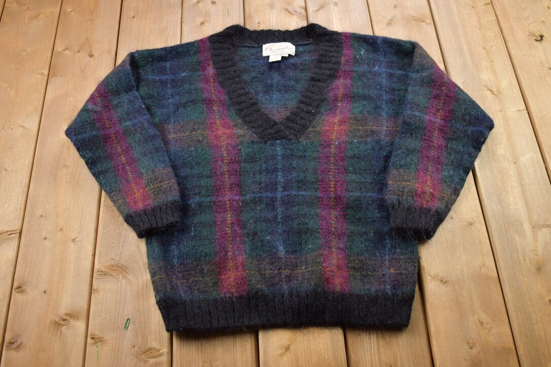 Vintage 1990s Christopher & Banks Mohair Knitted V-Neck Sweater