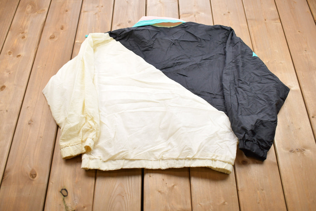 Vintage 1980s Gitano Outerwear Abstract Full Zip Windbreaker Jacket