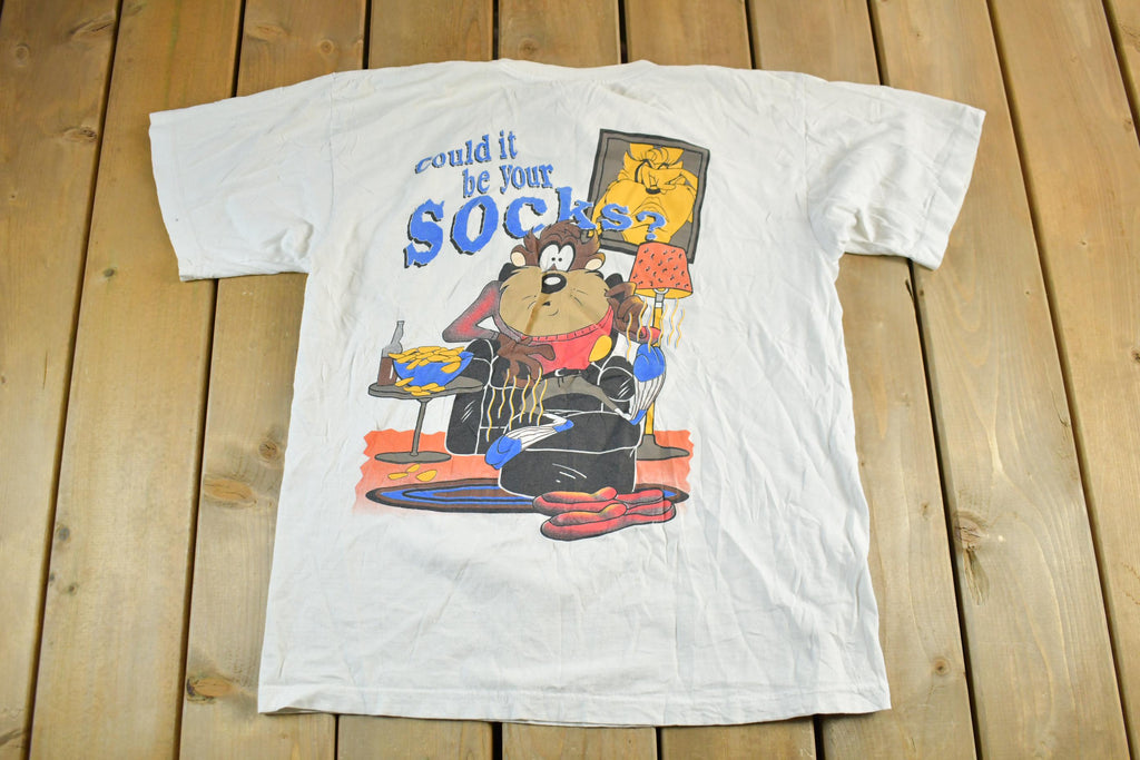 Vintage 1993 Looney Tunes Taz Tasmanian Devil Cartoon T-Shirt Men's Large