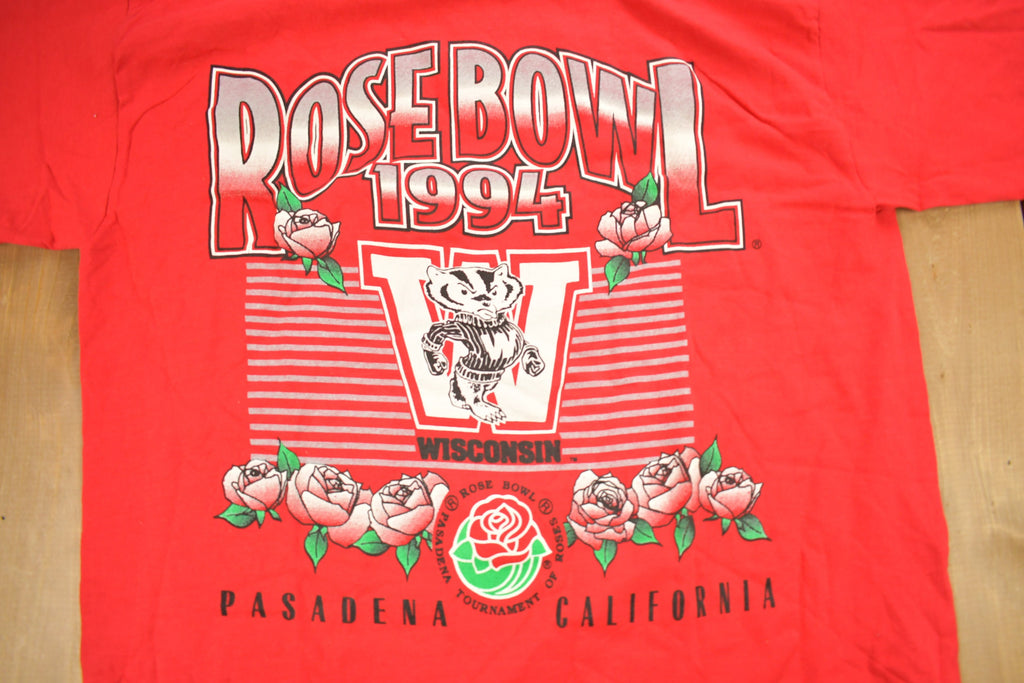 Vintage 1994 University Of Wisconsin Badgers Collegiate Rose Bowl T-Shirt