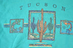 Vintage 1990s Tucson Arizona Souvenir Desert Cactus Crewneck Sweatshirt Made In USA
