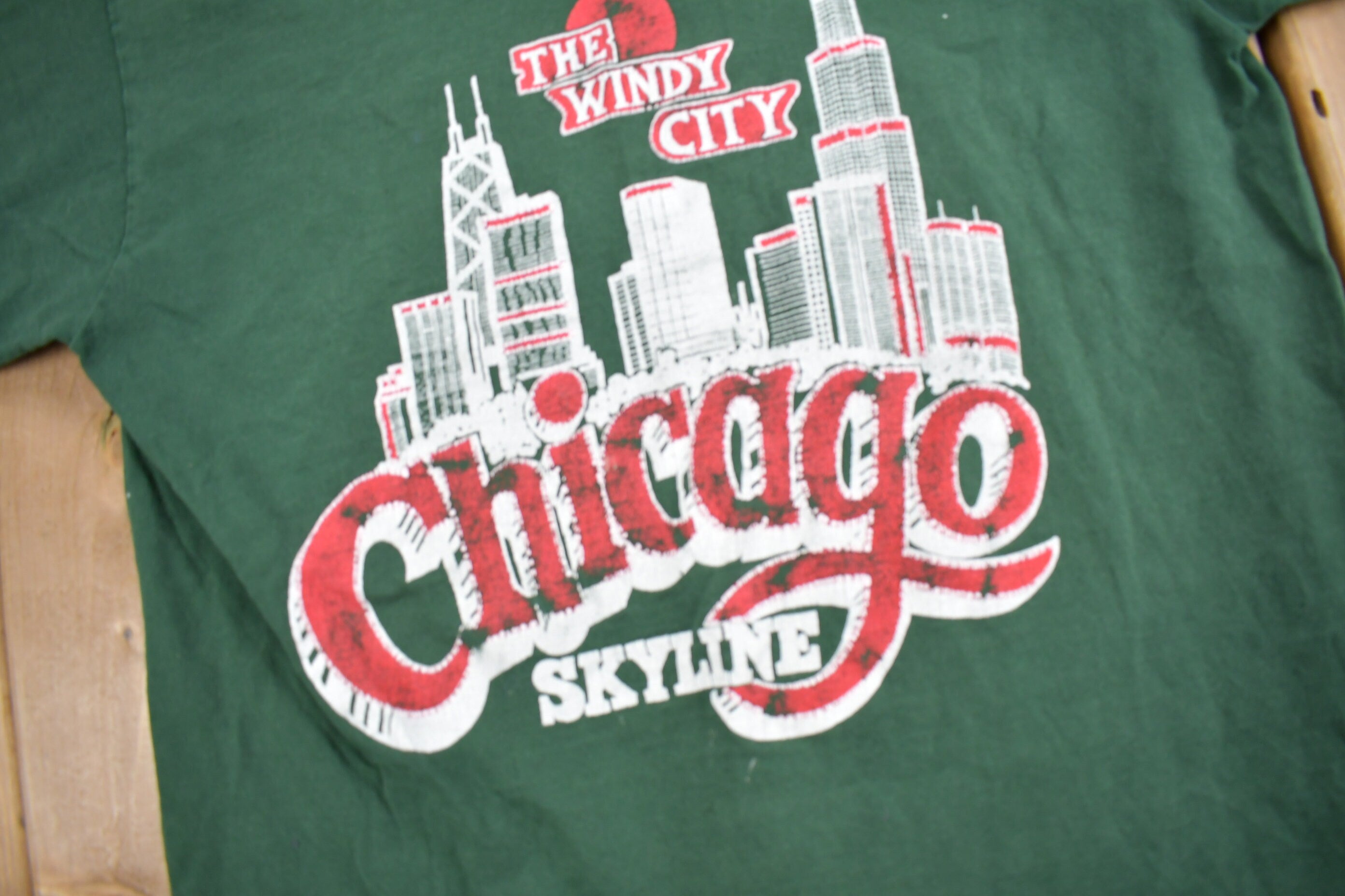 Vintage 1990s Chicago Skyline Souvenir T Shirt
