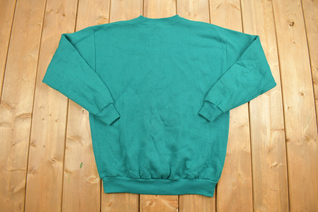 Vintage 1990s Blank Nucleus Turquoise Crewneck Sweatshirt