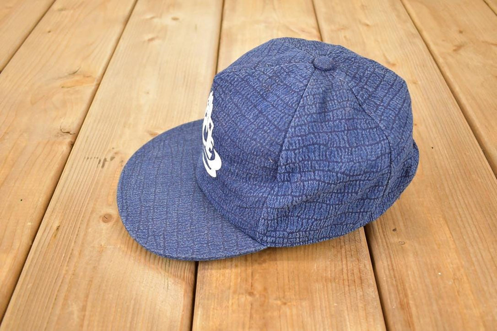 Vintage 1990s Labatt Blue Ice Snapback Trucker Hat / 90's Graphic Print Beer Cap