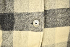 Vintage 1990s Woolrich Plaid Wool Long Trench Coat
