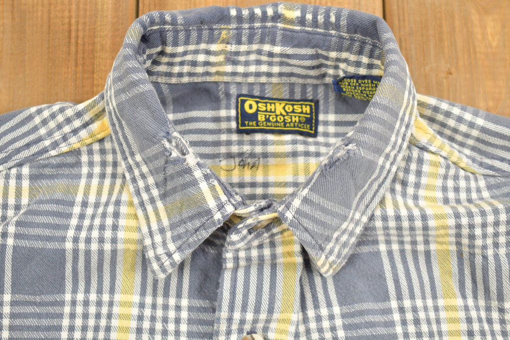 Vintage 1990s OshKosh Plaid Button Up Shirt