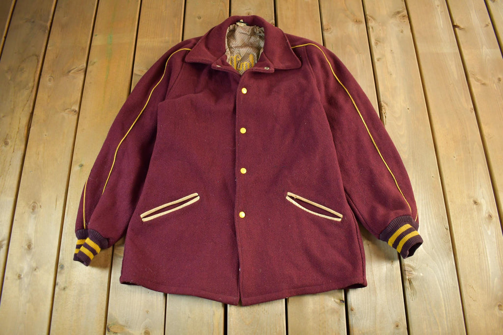 Vintage 1960s 1970s Chisholm Moose Wool Varsity Jacket Men's 42