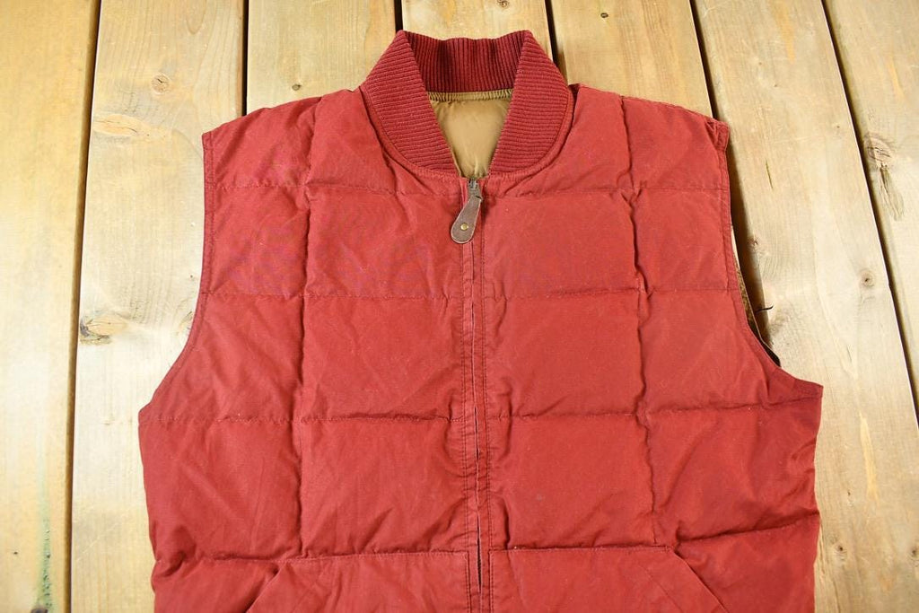 Vintage 1990s Eddie Bauer Goose Down Reversible Puffer Vest