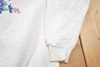 Vintage 1980s Floral Touch Of Class Graphic Raglan Crewneck Sweatshirt