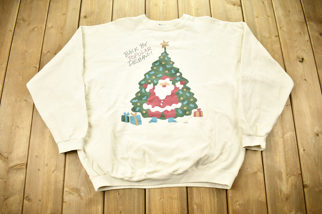 Vintage 1995 Santa Claus Theme Christmas Sweater