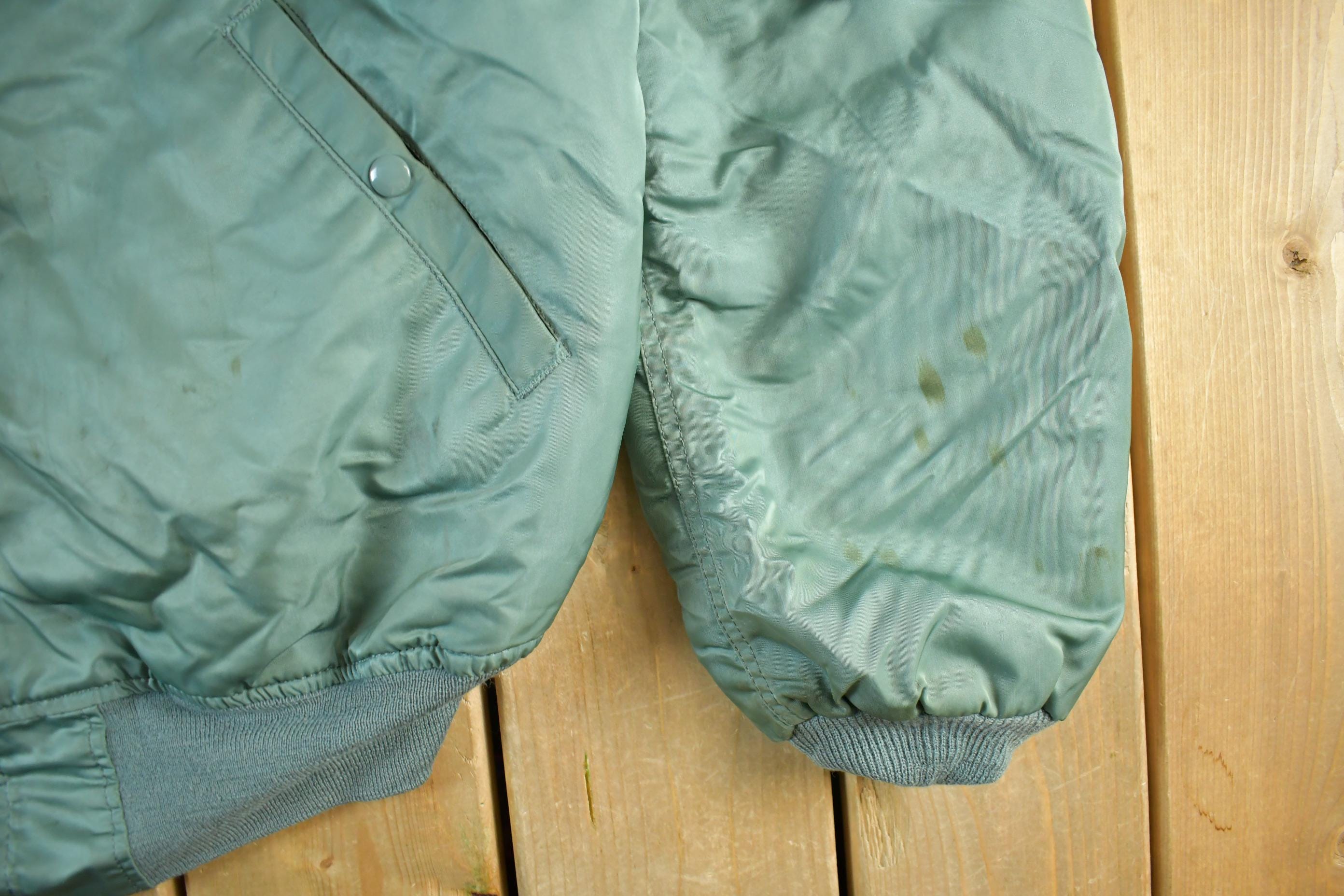 Vintage 1970s Alpha Industries MA-1 Military Flyers Jacket Men's 2XL