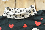 Vintage 1990s Dalmatians Valentines Hearts Turtleneck Sweatshirt Women's S