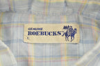 Vintage 1990s Roebucks Flannel Button Up Shirt