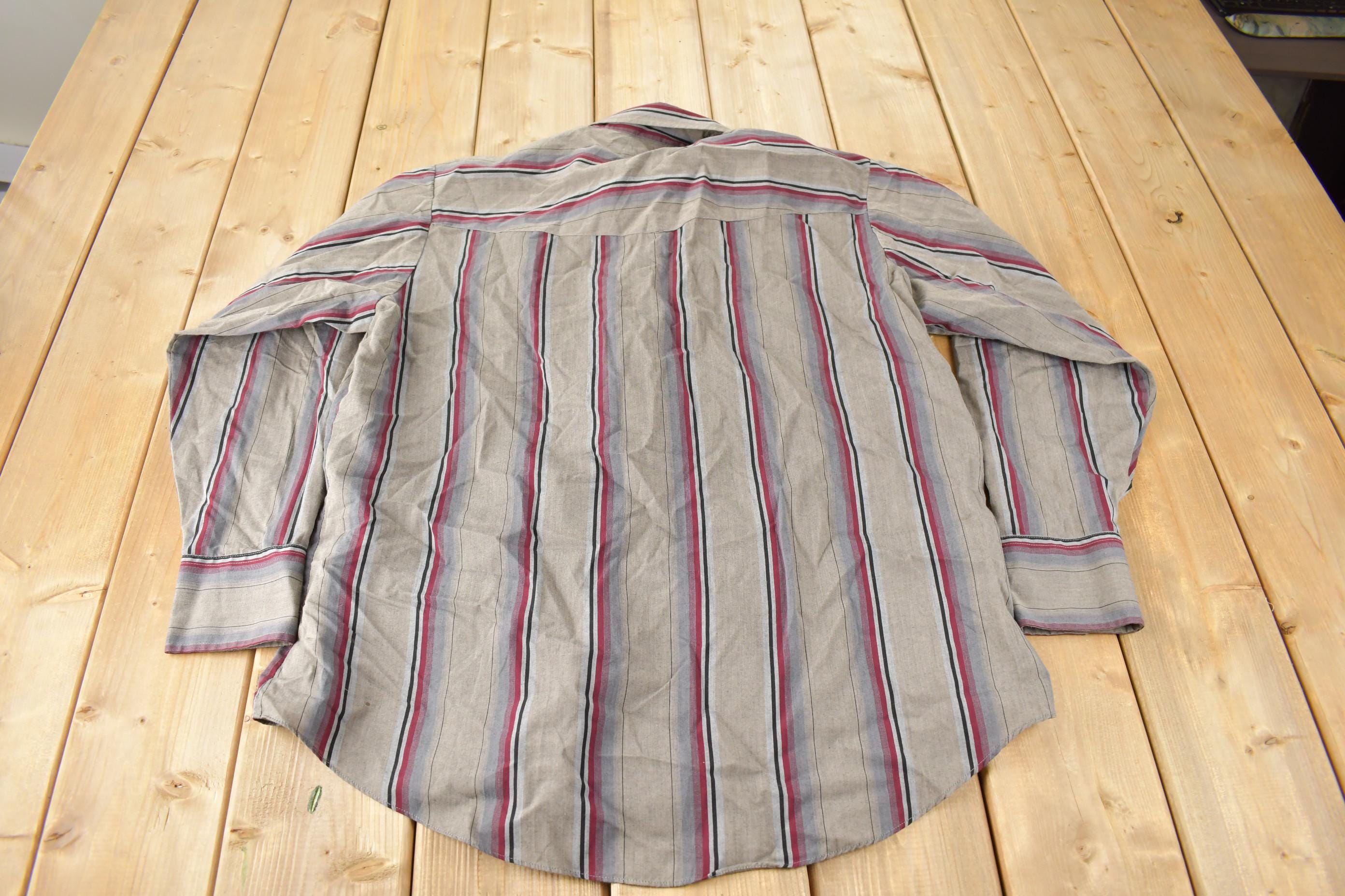 Vintage 1990s Ely Cattleman Western Style Pearl Snap Button Up Shirt  Western Wear  Rodeo Shirt  Cowboy Shirt