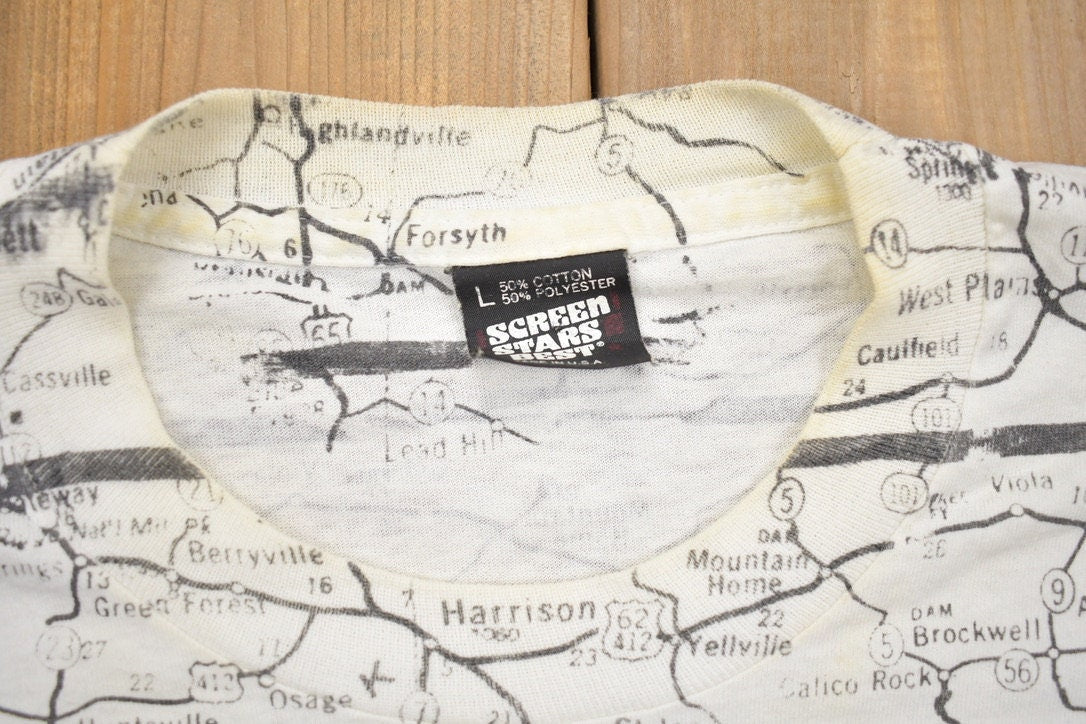 Vintage 1990s Arkansas All Over Print T-Shirt