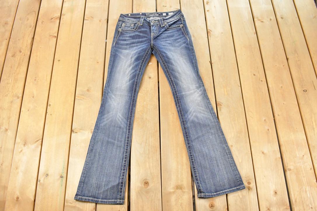 Vintage Deadstock Y2K Miss Me Bedazzled Low Rise Jeans Women's Size 26x31