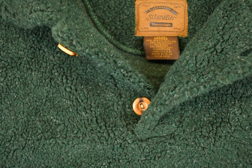 Vintage 1990s St John's Bay Quarter Button Fleece Outdoorsman Sweater Men's L