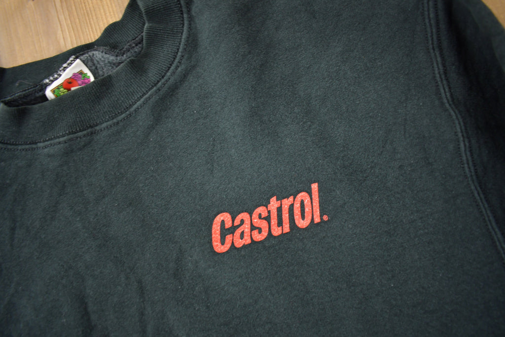 Vintage 1990s CASTROL Heavy Weight Crewneck Sweatshirt Made In USA