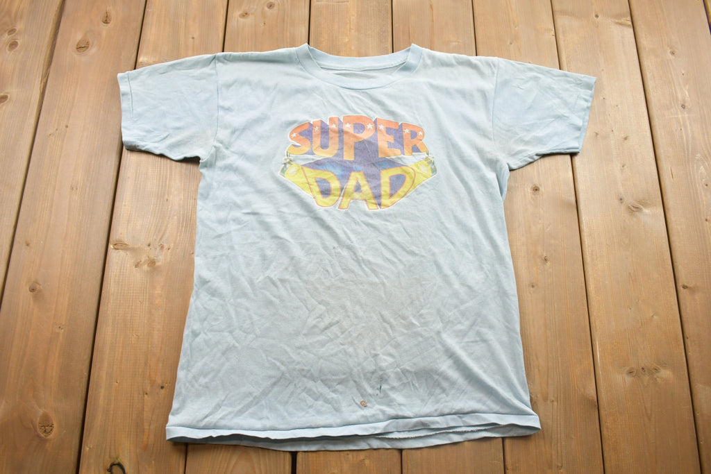 Vintage 1990s Super Dad Graphic T-Shirt