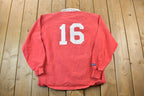Vintage 1990s Sacred Heart Huskies Button Up Rugby Shirt