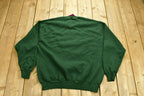 Vintage 1990's Santa Claus Embroidered Christmas Sweater , 90s Holiday Crewneck , Made In USA , Winter Wear , Festive Graphic Print