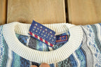 Vintage 1990s American Priority 3D Knit Sweater Mens Large