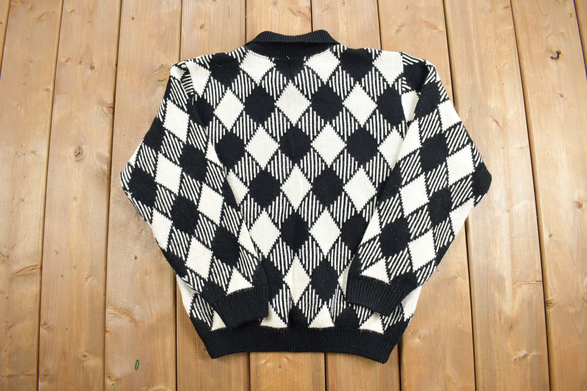 Vintage 1990s Alfred Dunner Collared Knit Sweater /