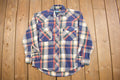 Vintage 1990s Sandy River Plaid Flannel Button Up Shirt