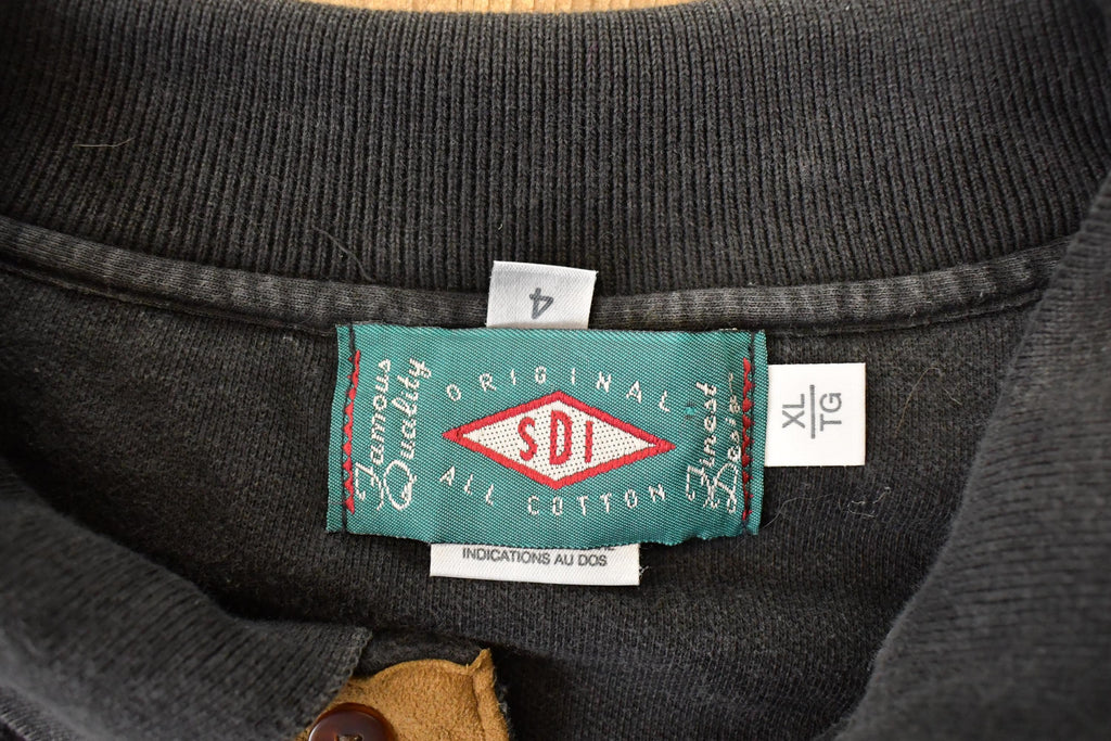 Vintage 1990s SDI Golfing Quarter Button Fleece Collared Sweatshirt Mens L