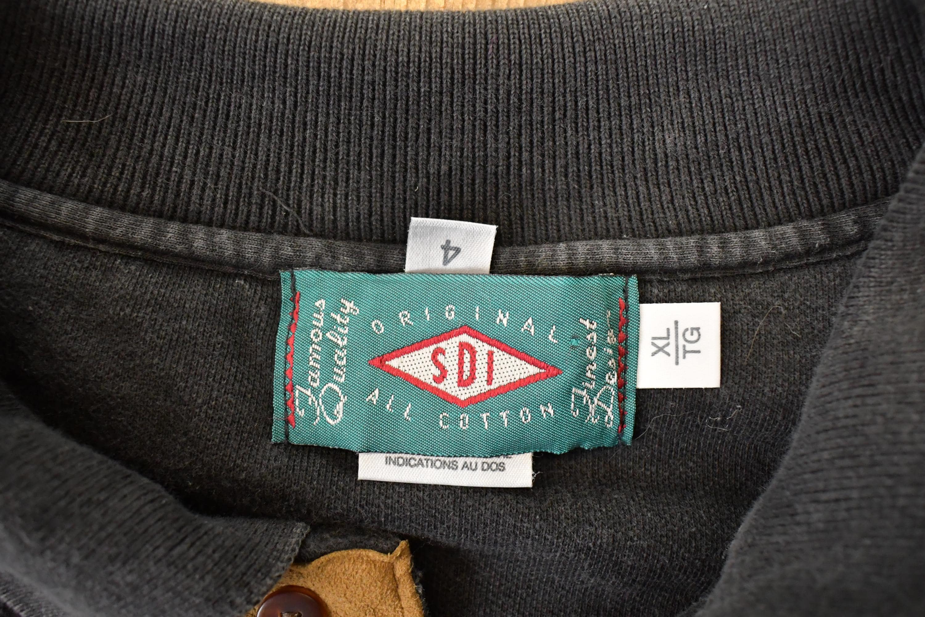 Vintage 1990s SDI Golfing Quarter Button Fleece Collared Sweatshirt Mens L