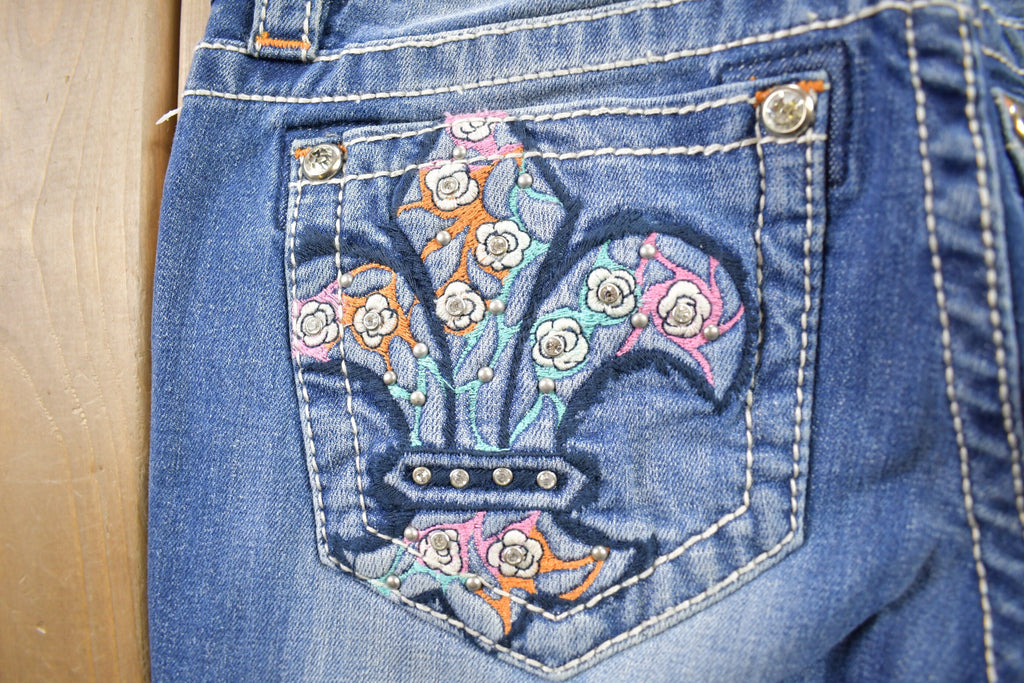 Vintage Y2K Miss Me Bedazzled Low Rise Jeans Size 26x32