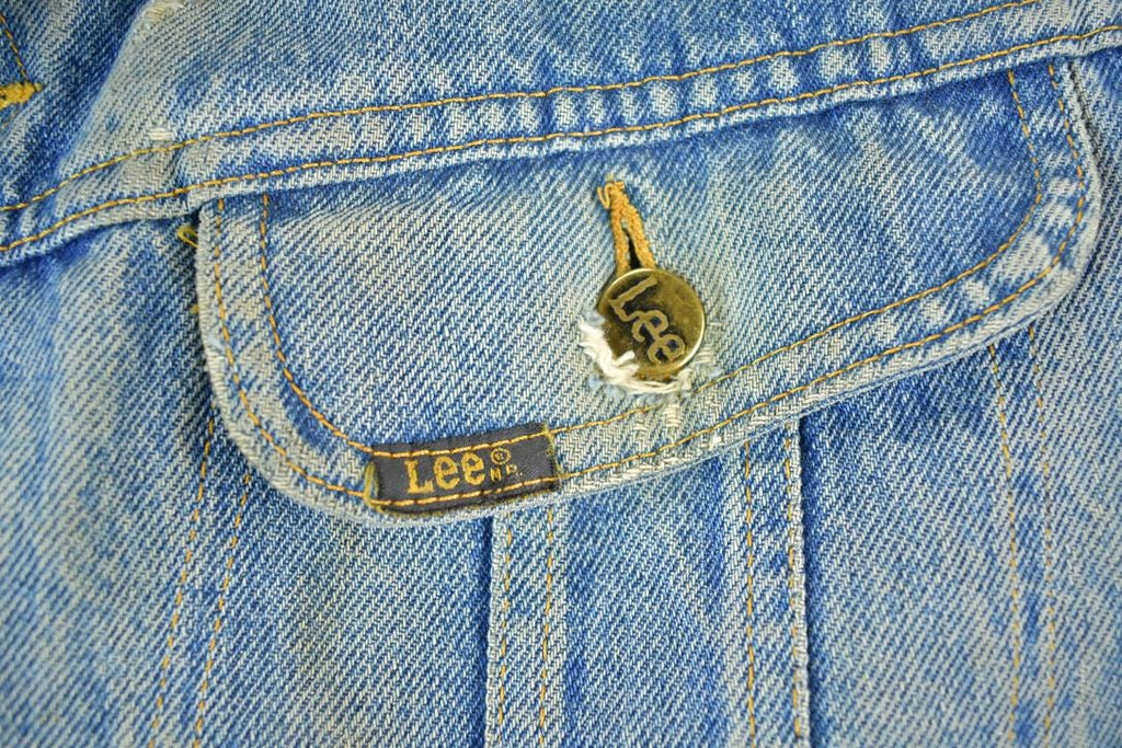 Vintage 1970s Lee Storm Riders Lined Jean Jacket