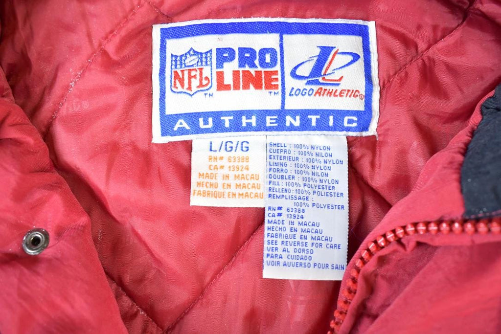 Vintage 1990s San Francisco 49ers Pro Line Logo Authentic NFL Football Quarter Zip Pullover Jacket