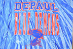Vintage 1990s Depaul Blue Demons Tie Dye Souvenir T-Shirt Men's L