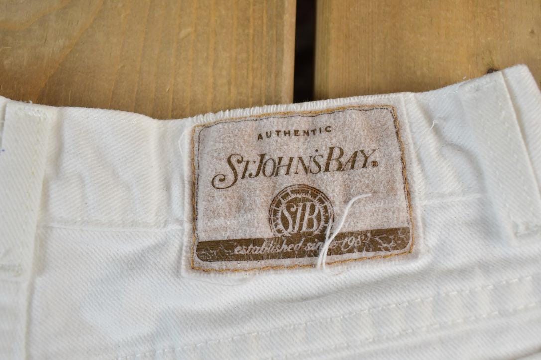Vintage 1990s St Johns Bay White Jean Shorts