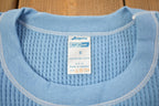 Vintage 1970s Deadstock Atlantic Sanfor Knit Thermal Blue T Shirt