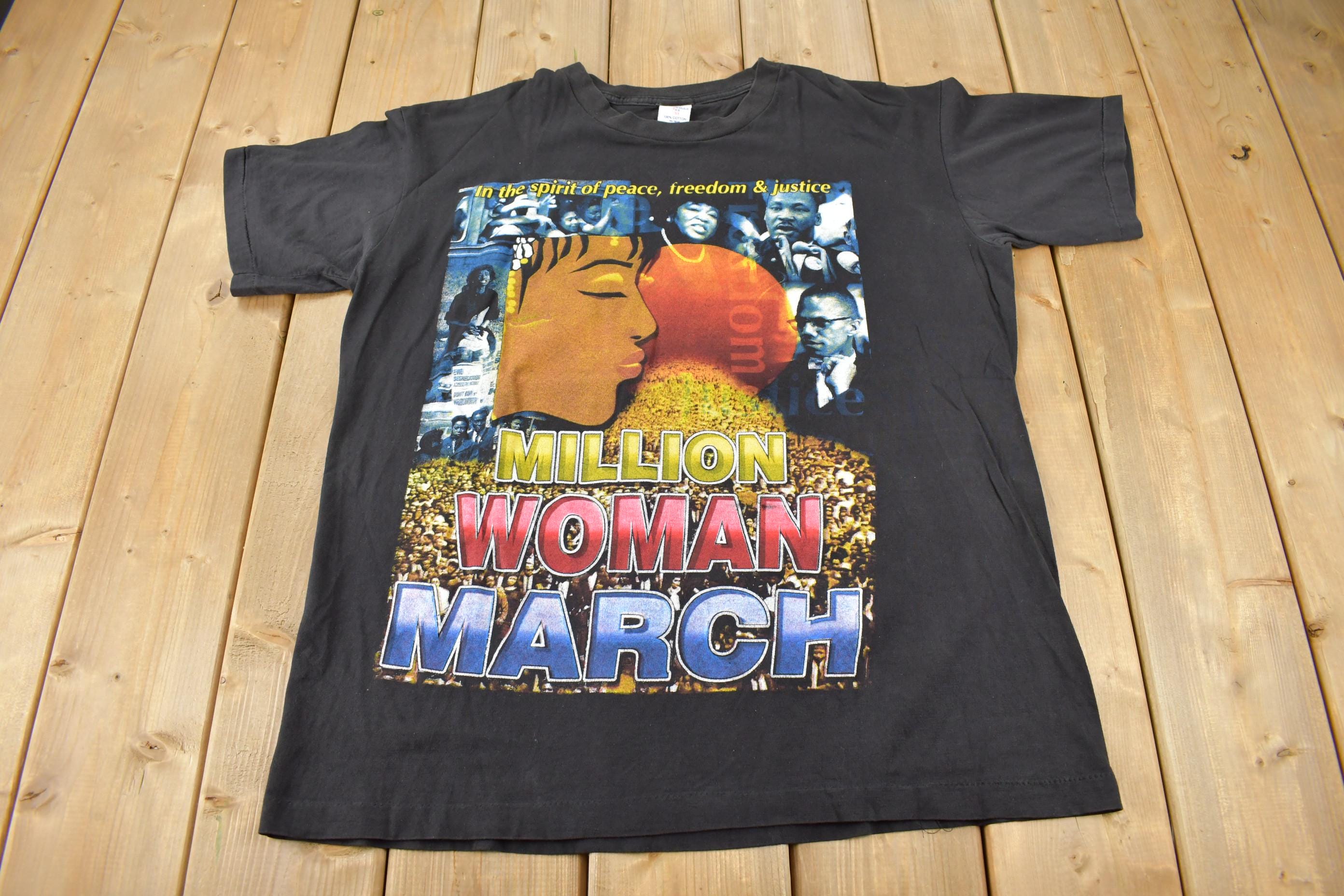Vintage 1997 Million Woman March Graphic T Shirt