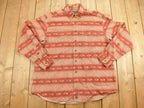 Vintage 2000ss Woolrich Abstract Flannel Button Shirt