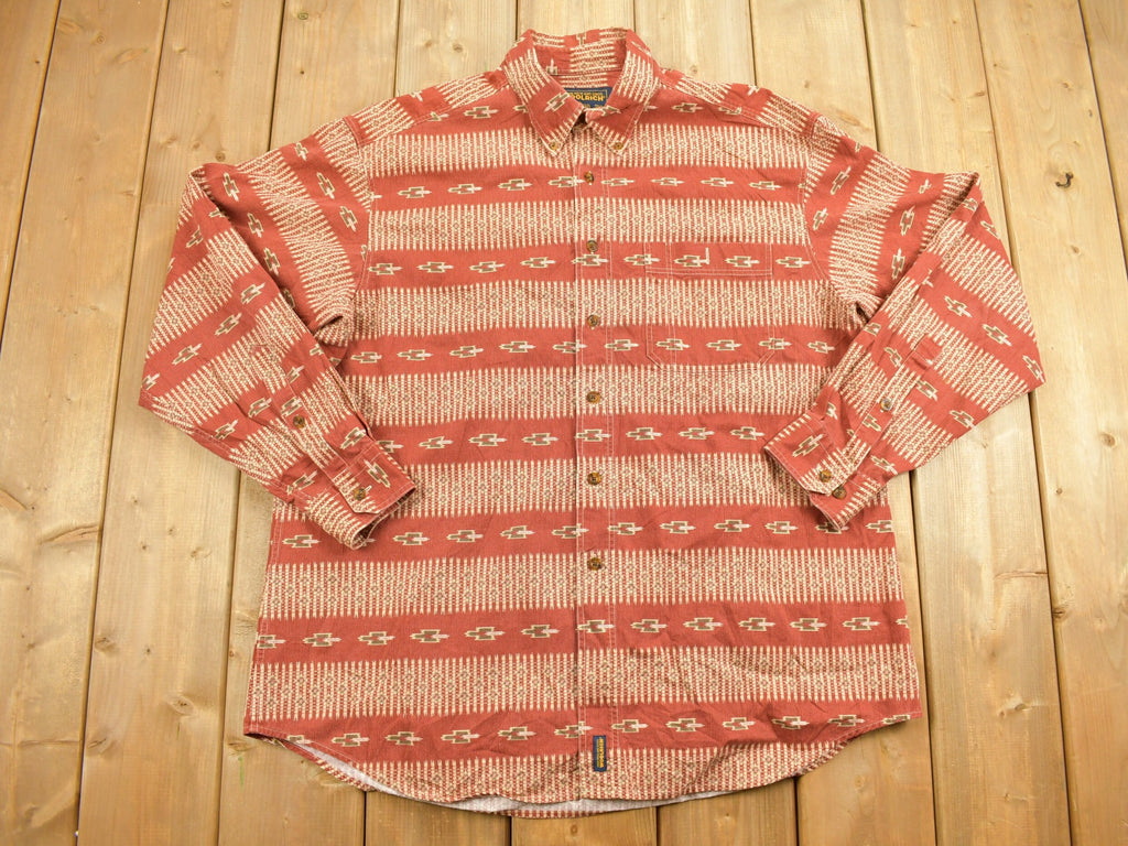Vintage 2000ss Woolrich Abstract Flannel Button Shirt
