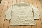 Vintage 1990s GEAR Fishing Theme Embroidered Quarter Zip Fleece Sweater