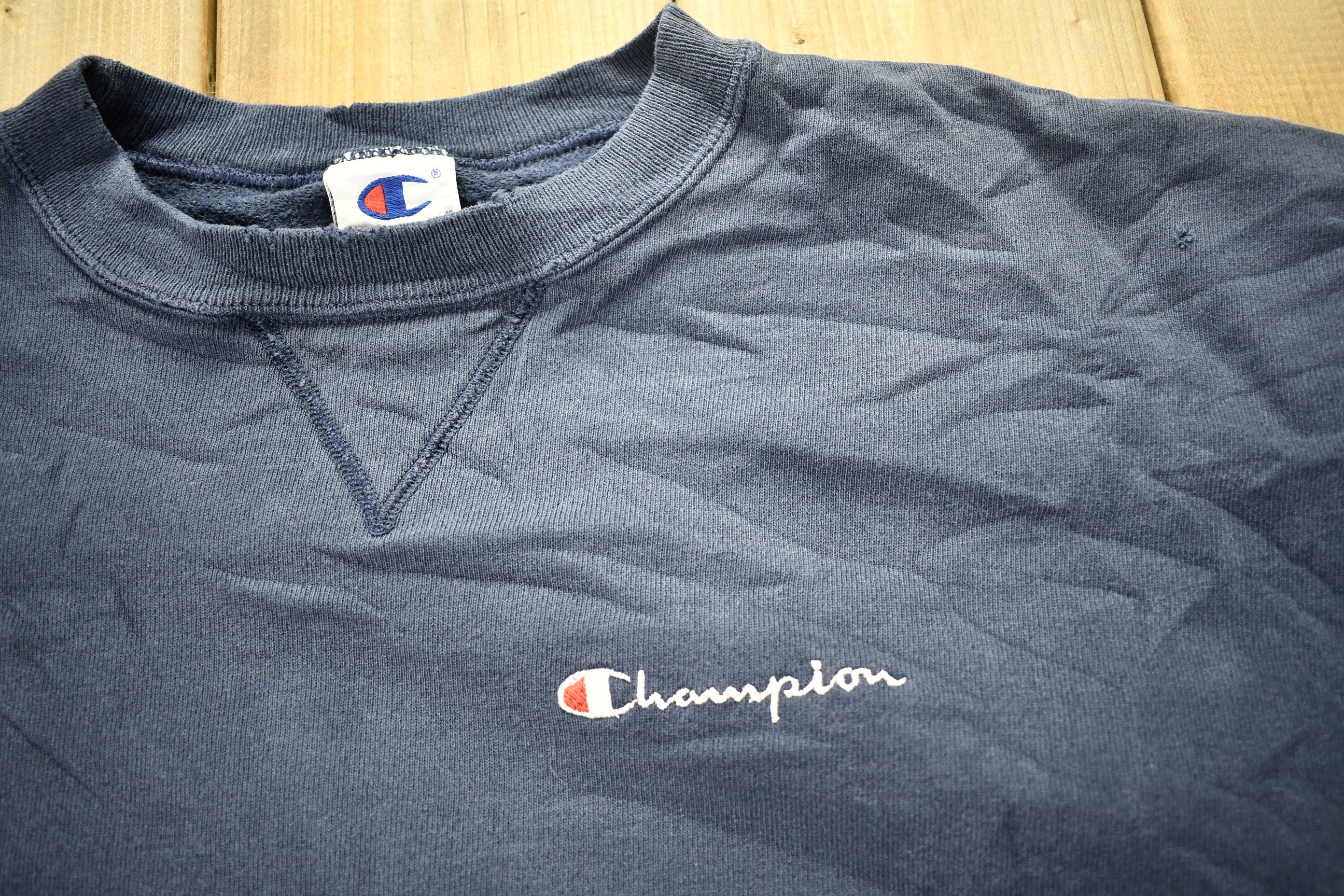 Vintage 1990s Distressed Champion Crewneck Sweatshirt
