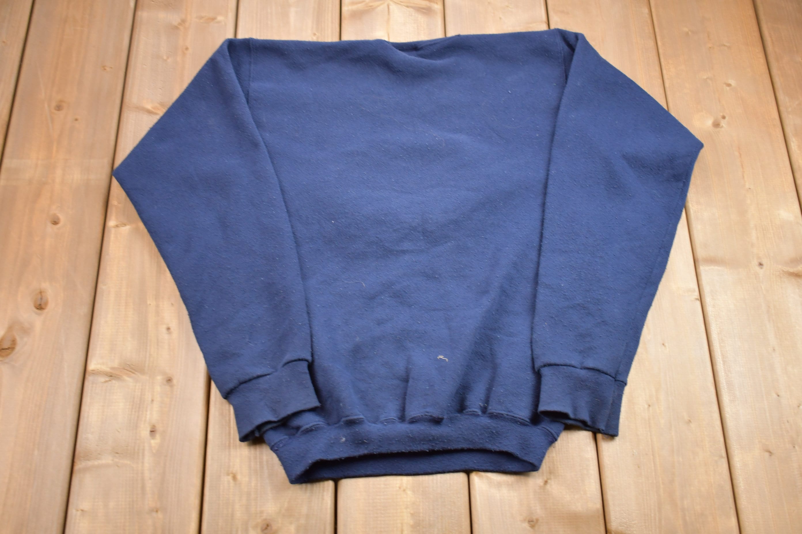 Vintage 1990s Youth St. Mary's Discus Athletics Plaid Embroidered Crewneck Sweatshirt