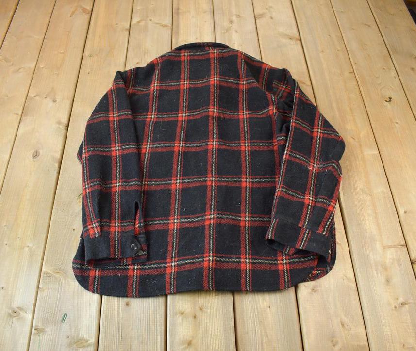 Vintage 1980s Plaid Blank Button Up Shirt