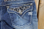 Vintage Y2K Miss Me Bedazzled Low Rise Jeans Size 26x31
