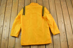 Vintage 1973 1974 Ontario Midget Langton Champs Satin Varsity Button Up Trainer Jacket Made In USA
