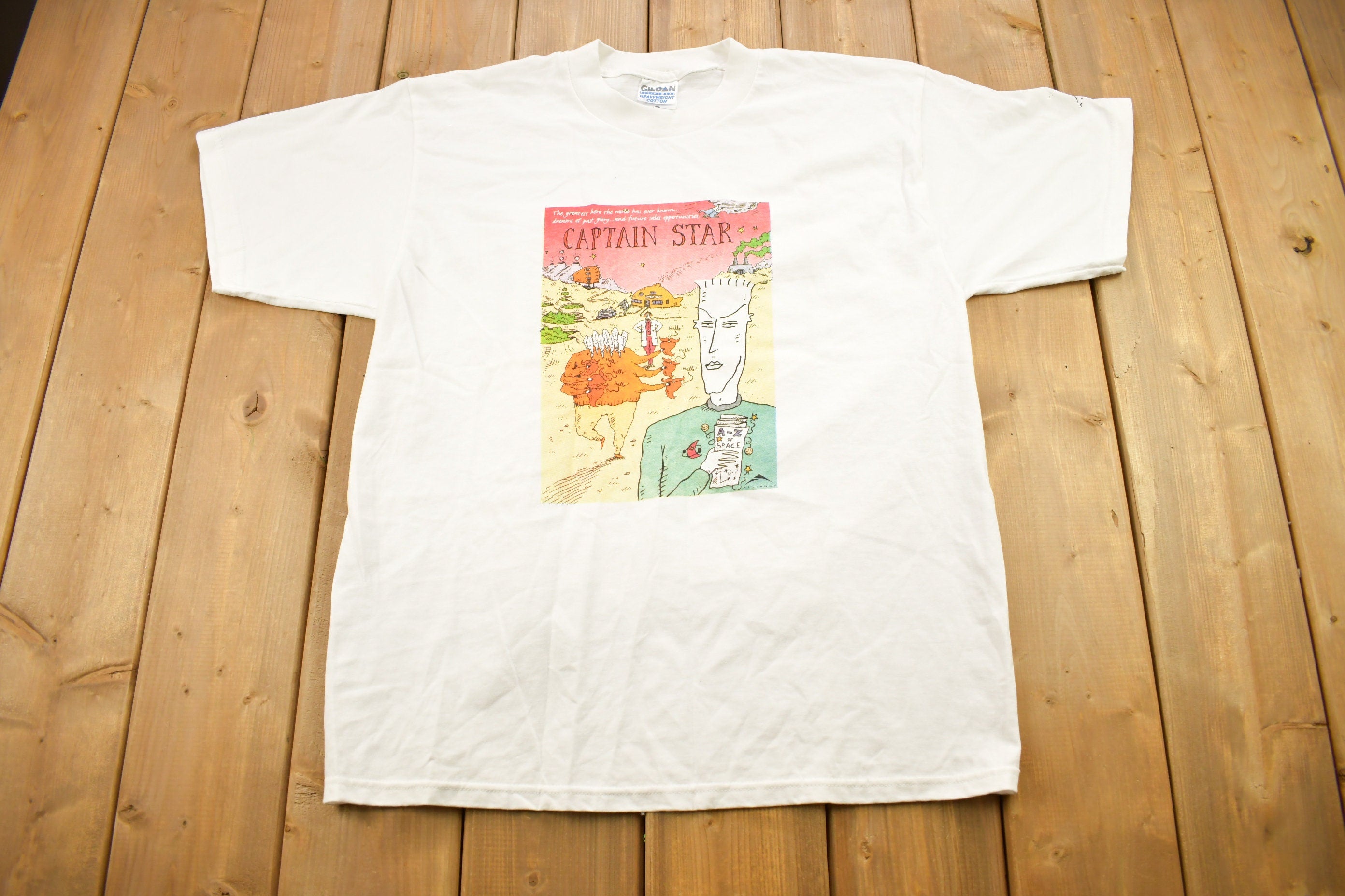Vintage 1990s Captain Star Comicbook Promo T-shirt