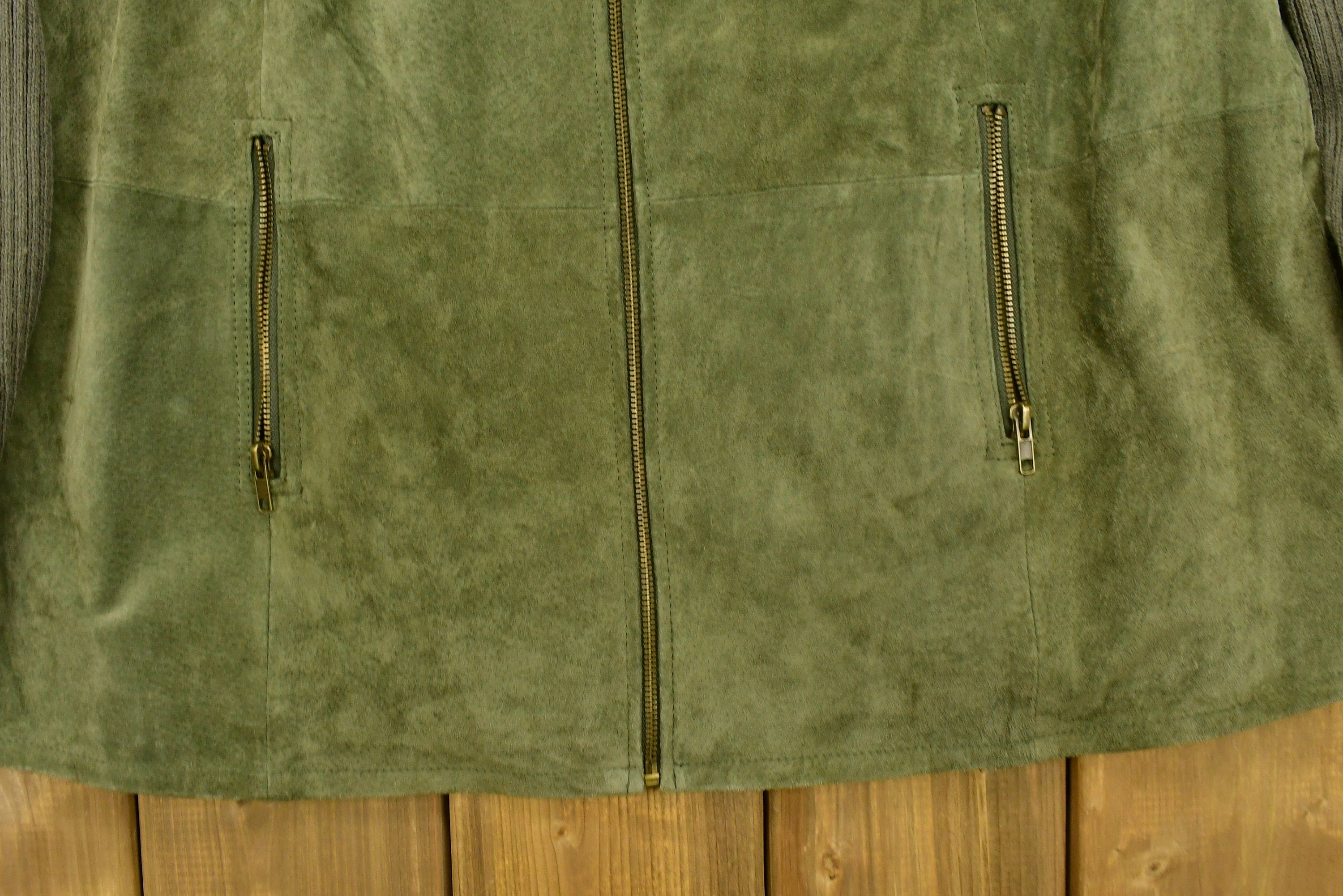 Vintage 1990s J.G, Hook Suede Color Block Women's Jacket