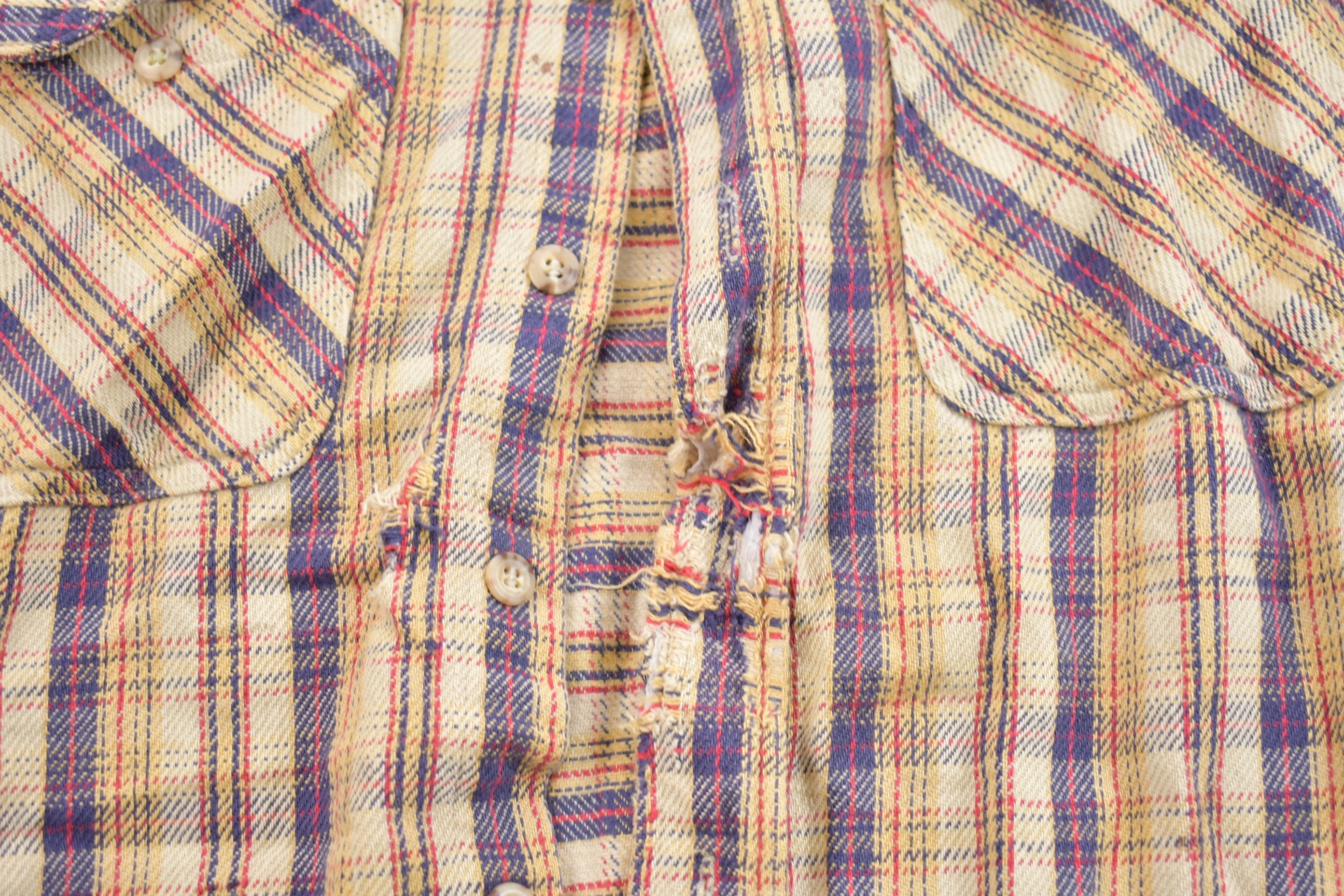Vintage 1990s Carhartt Plaid Button Up Shirt