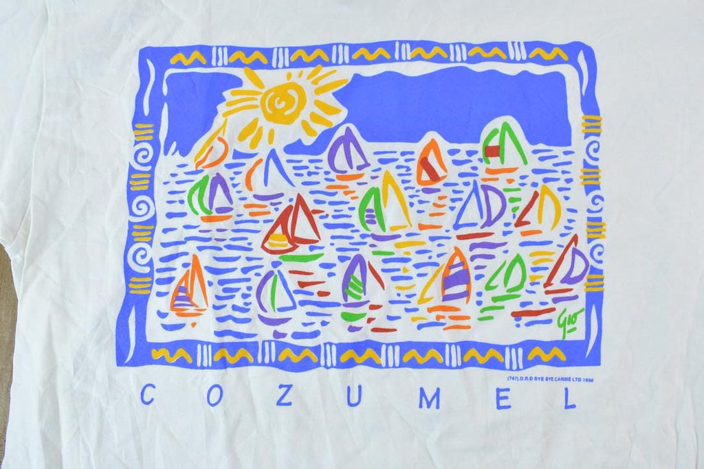 Vintage 1998 Bye Bye Cozumel Souvenir T-Shirt